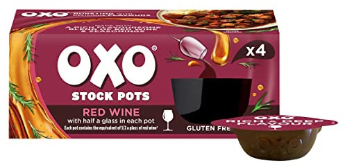 OXO Stock Pots Rich Flavoursome Blend of Red Wine, 4 x 20 g (80 g)
