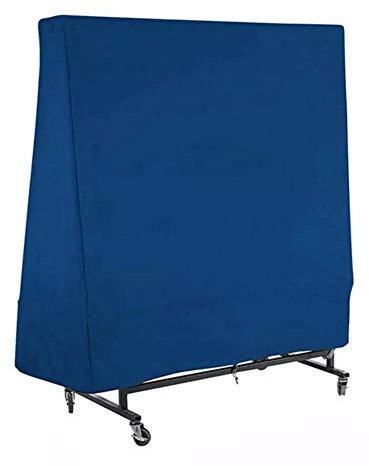 JQDZX Tischtennisplatte Abdeckung Schutzhülle, Oxford Gewebe Abdeckhülle Abdeckplane Wasserdicht, Winddicht, UV-Beständiges, Reißfest, für Gartentische und Möbelsets (165x70x185cm,Blue)