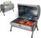 Edelstahl BBQ Holzkohlegrill mit großer Doppelgrillfläche Tischgrill Grill Klappgrill Grilltonne Silber Picknick Camping