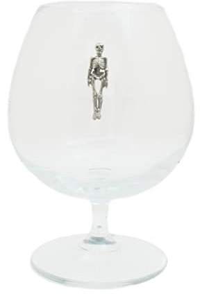 Gamekeepers Cottage gifts Skeleton Brandy Cognac Glass Gift 25 Oz 414