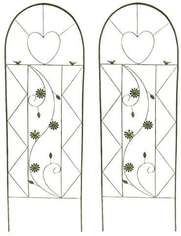 ZYFA Rankhilfe Gartenzaun Rankgitter Garten Gartenstecker Gartenpfähle Rasenkanten Gartenzäune Beetzaun Metall Obelisk Pflanzenstützen für Gartendeko,Deko Für Kletterpflanzen,Rosen,Reben