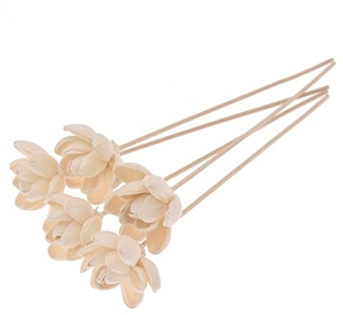 Lipfer 5pcs Diffuser Sticks Wood Water Flower Rattan Essential Oil Aroma Diffuser Sticks Home Living Room Aromatic Incense