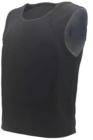 REMEK Military Tactical Bulletproof Vest, IIIA Level Body Armor Front And Back Armor Proof Vest Anti Knife Stab Concealed T-Shirt Self-Defense Clothing Bullet-proof For Men Women (Black, M)