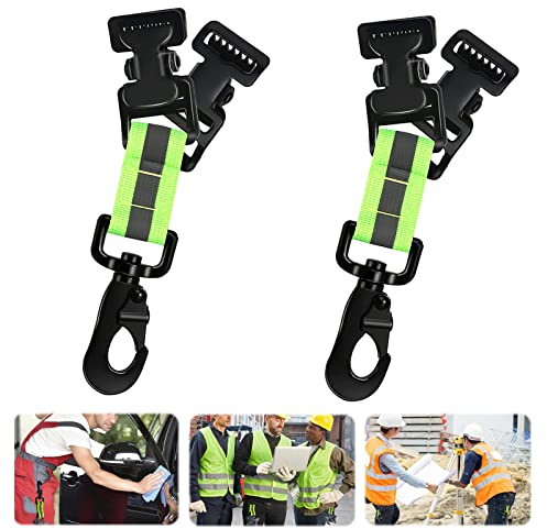 Funmo 2 Stk Handschiß Clip Halter, Handschuhehalter, Feuerwehr-Rutschfester mit Reflexstreifen, für Aufhängen von Handschuhen, Handtüchern, Schutzhelmen, Masken
