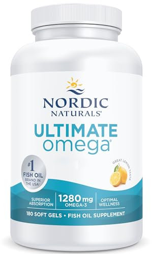 Nordic Naturals, Ultimate Omega, 180 glutenfreie Softgels, 1280mg Omega-3 je Dosis, Sojafrei, GMO frei, Zitronengeschmack