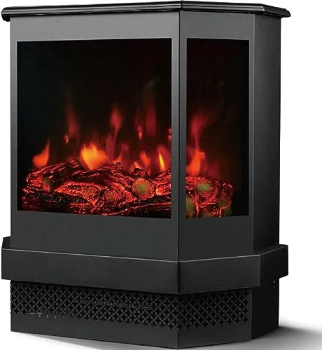 Syntrox Elektrokamin Palimbo, Illusion echtes Feuer, Sicherer Kamin, Überhitzungsschutz, Moderne Einrichtung, Elektrischer Kaminofen, Energiesparend, Überhitzungsschutz,Heizung, Wandmontage