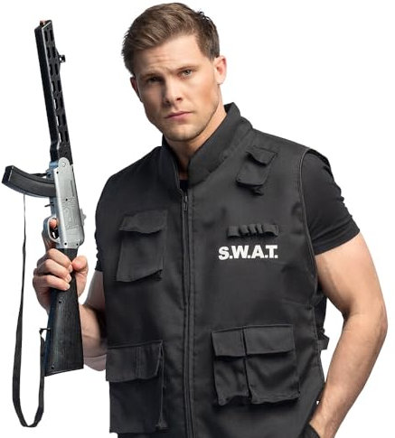 Boland 00431 - Spielzeug Waffe Polizei Gewehr, Polizist, Karneval, Mottoparty, Zubehör für Faschingskostüme