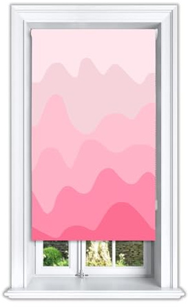 Lister Cartwright Pink Icecream Printed Roller Blinds(90 cm Width x 155 cm Drop) Window Blackout Blinds Easy Fit Child Safety Included
