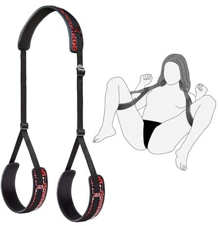 BDSM Kit Sex Bondage Restraints Sex Position Adjustable Thigh Sling Straps | Bondage Rope Kit Restraints Set SM Adult Sex Swing Toy Bed Restraints for Couples Open Legs Spreader Bondage Set