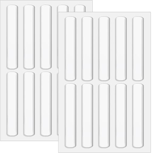 LICQIC 20 Pcs Door Silencer, Silicone Clear Cabinet Door Bumpers, Adhesive Furniture Bumper Strips for Kitchen Drawer Cabinet Cupboard Picture Frame