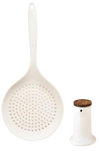 Cuchara grande de silicona, cuchara escurridora para colador - Utensilios de cocina Espumadera Cuchara Colador de pasta | Colador de cuchara colador, coladores resistentes al calor mango largo para es