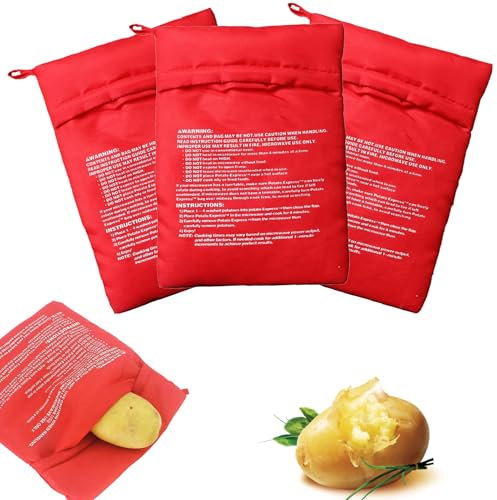3 bolsas de patatas para microondas, patatas, patatas, bolsas de patatas, microondas, patatas express, microondas, patatas, microondas, bolsas de cocina para microondas