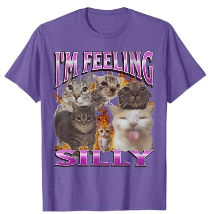 I'm Feeling Silly Funny Cat Meme Bootleg Gráfico Camiseta