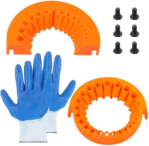 Foppla 2PCS Bohrer Schärfer Drill Bit Sharpening Tool, Bohrer Schleifgerät, Bohrerschärfgerät, Winkelschleifer Bohrerschärfer, 2bis13 mm Drill Winkelschleifer Bohrerschärfer 125mm(Orange)