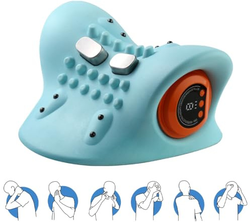 4-in-1 Nackenmassagegerät mit EMS & Wärmetherapie – Tiefenentspannung, Haltungskorrektur & Schmerzlinderung für Zuhause | Für Berufstätige, Senioren & Nackenschmerzbetroffene