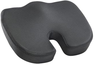 Office Chair Cushion Seat Cushion for Long Sitting ✅– Ergonomic CertiPUR-US® Memory Foam Non Slip Seat Pad for Desk, Car, Travel, Stadium, Bleachers & Airplane ✅– Tailbone Support Pillow