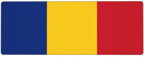 BROLEO Flag of Romania Printing Extra Large Mouse pad, Computer Office Anti Slip Gaming Keyboard Thickened Version 12x31.5in