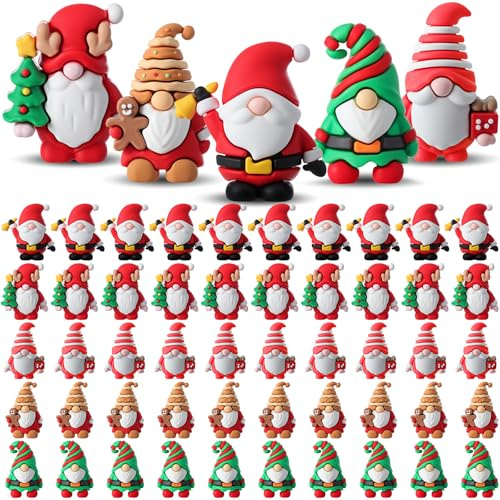 Sonwyoung 50 Pcs Christmas Mini Gnomes, Xmas