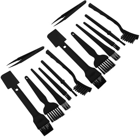 MUELODSIC Kit de Limpieza Antiestático para Teclados y Portátiles Cepillos de Nailon Rígido para Eliminar Polvo Juego de 14 Piezas para Limpieza Electrónica Profesional y Mantenimiento de