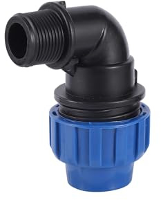 Raccordi for tubi di irrigazione agricola in plastica con filettatura maschio da 1/2 3/4 1 in PE, raccordo rapido a T, gomito, divisore d'acqua(arancione)