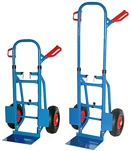 Sackkarre klappbar faltbar 250 kg 120x50x53cm blau SZAGATO | Transportkarre klappbare