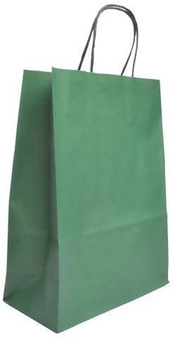 Saphir-Tec Papier-Tragetaschen TOPTWIST 32x14x42cm grün - 50 Stück