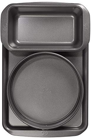 Tala 10A11621 Essential - Juego antiadherente para hornear – Incluye molde desmontable de 20 cm, molde para pan de 2 libras y bandeja para hornear, acero al carbono, asas planas anchas, apto para