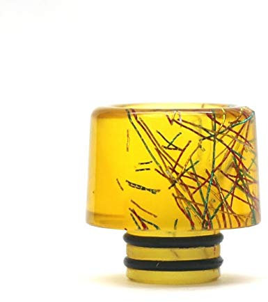 Forma de Seta Colorida Resina 510 Punta de Goteo para e-Cigarrillo 510 Atomizador Vaporizador Tanque RBA RTA RDTA Sin Tabaco ni nicotina (Color : Yellow in Clear)