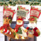 COOLWUFAN Christmas Stockings, 3 Pack 18 Personalized Xmas Stockings with 3D Snowflake Santa, Snowman, Reindeer for Family Holiday Christmas Party Decorations