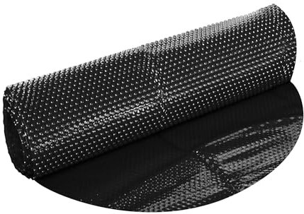 Pondlife Solarfolie schwarz rund, 400µ, Ø4,57 m, Noppenfolie Poolabdeckung zuschneidbar, Poolheizung Wärmeplane