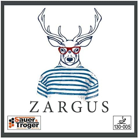 Sauer & Tröger Tischtennis Belag Kurze Noppe | Zargus | Rot, Schwarz | 1,5 1,8 2,0