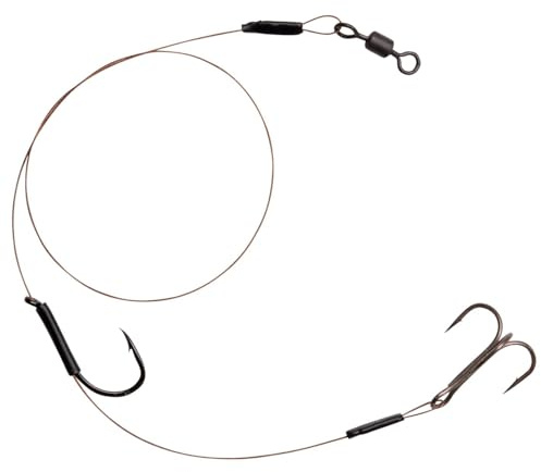 Spro HD Baitfish Rig 30cm Stahlvorfach 7x7 mit Drilling + Einzelhaken