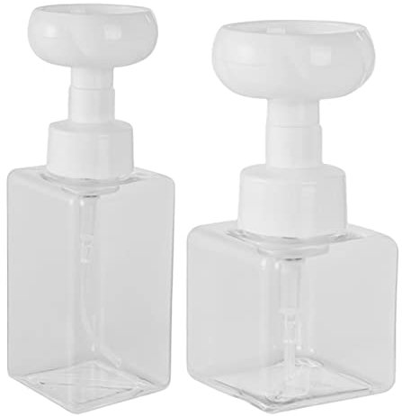 Vigcebit 2 Stück Blumen Seifenspender, 250ml/450ml Leere Blumen Schaumflasche, Leere Schaum-Flüssigseifenbehälter Pressflaschen Nur Für Küchen- Und Badezimmerflaschen