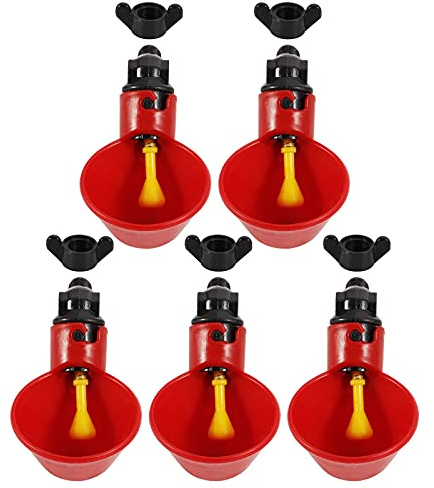 5PCS Automatische Trinker, Huhn Vogel Automatische Trinker Nippel Einfache Verwendung Wasser Trinkbecher Schüsseln für Kleintiere Bauernhof(03)