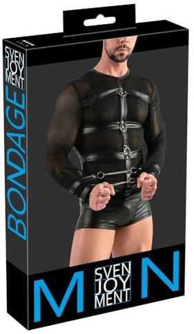 Svenjoyment Bondage Strapshemd Shirt Schwarz M