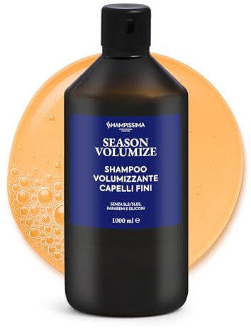 Shampissima Professional, Shampoo Volumizzante Capelli Fini Professionale - Dona Corpo e Volume - Ideale per Capelli Fini e Sottili, 1000 ml