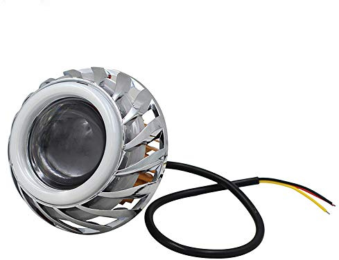 Fari a LED Baceyong, faro per moto a doppio alone da 30 W Lente per proiettore LED Angel Devil Eye Spot Light, IP67 impermeabile, antipolvere, antiurto