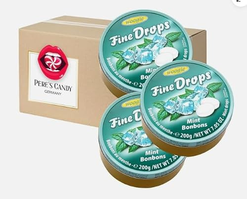 Fine Drops Bonbons Süßigkeiten Minz Geschmack 3 x 200g