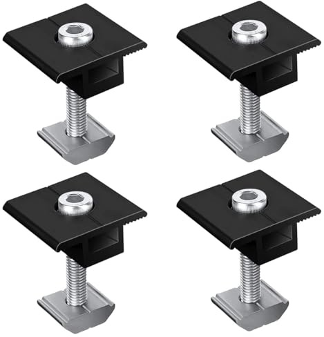 ANCLLO 4 PZ 30mm in Lega di Alluminio Pannello Solare staffe di Montaggio Centrale Morsetti fotovoltaico Solare trapezoidale staffe di Montaggio Supporto Pannello Solare