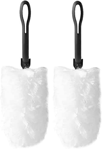 Ensemble plumeau 2 pièces remplaçable lavable électrostatique adsorption brosse à poussière for la maison ménage moelleux antistatique propre poignée de plumeau poussière nettoyant poignée plumeaux br