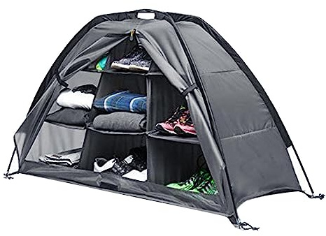 COMFOLIVING Aufbewahrungszelt, 9 Gitter, faltbares Campingzelt, 210D Oxford-Gewebe, Camping-Aufbewahrung mit 9 Fächern, Mehrzweck-Zelt, Aufbewahrung, Campingzubehör für Grillen, Camping und Essen im