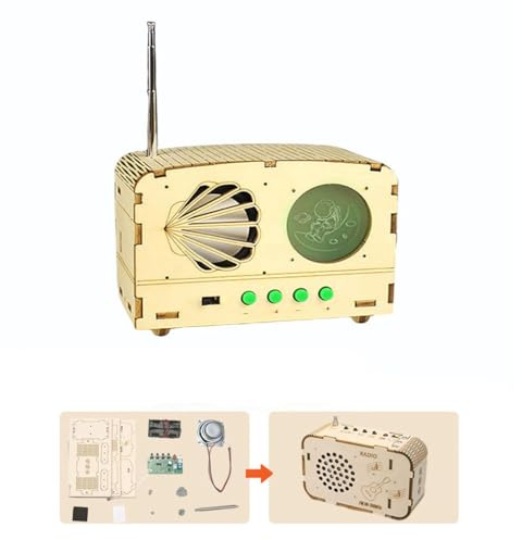 Kinder-Bastelradio-Modell, DIY FM Radio Kit 87-108 MHz, Elektronik Lötprojekt, Drahtloser Empfänger Bausatz für Lernen und Lehren (C)