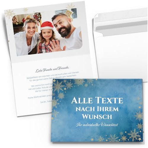 Einladungskarten Manufaktur Hamburg 10 personalisierte Weihnachtskarten mit Text und Foto - individueller Weihnachtsgruß Grußkarte Weihnachten Einladung Familie geschäftlich Motiv 27