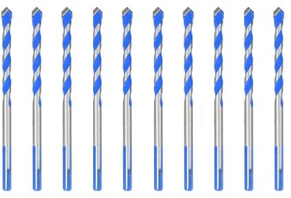Broca de vidrio multifuncional de 3, 4, 5, 6, 8, 10 Mm, brocas triangulares, baldosas de cerámica, hormigón, ladrillo, Metal, acero inoxidable, madera(10pcs-6mm)