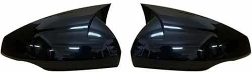 Wtwtg Rückspiegelabdeckung für VW Polo Mk6 AW GTI 2018-2021 OX Horn, Auto Ersetzen Rück Seite Spiegel Abdeckung Trim Zubehör, Sie Ihrem Auto Einen Sinn Für Mode,- Black