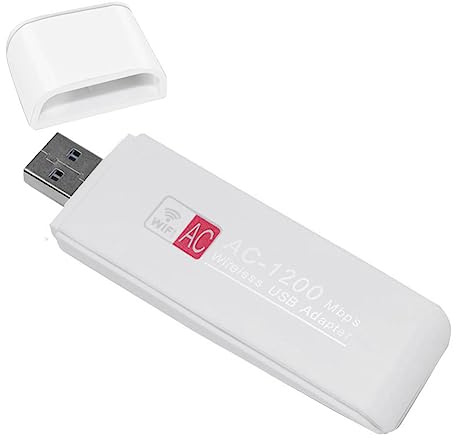 Rtauhife Adaptador WiFi AC1200M Banda Dual 2.4G/5.8G Adaptador InaláMbrico USB Dongle InaláMbrico Tarjeta de Red MT7612UN Adaptador WiFi USB