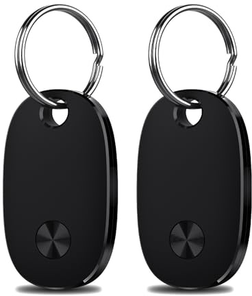 Air Tags-2 Pack, Bluetooth Tracker Works with Apple Find My APP (iOS Only), Keys Finder and Item Locator for Luggage, Backpack, Suitcases, Replaceable Battery, IP67 Waterproof Tracking Tag