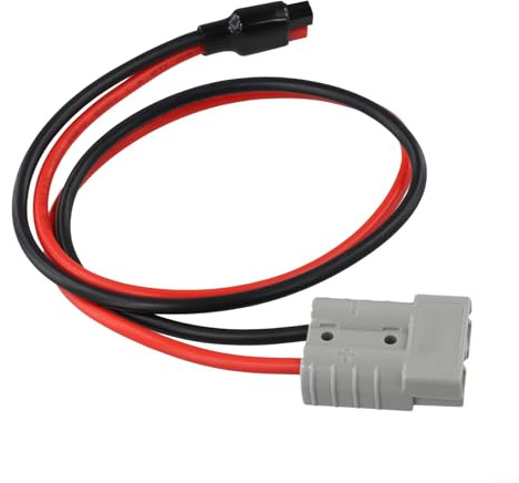 Cable de extensión Anderson de 60 cm, compatible con paquetes de baterías, 50 A a 45 A para carretillas elevadoras y paneles solares