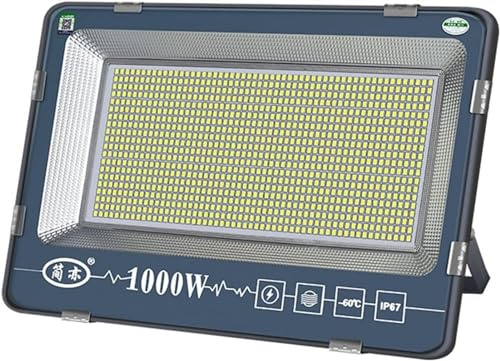 IXMLDAXD Lumière Solaire, Projecteurs LED d'extérieur 600 W 1000 W, lumières de sécurité 6500 K, lumière Blanche Positive 40 000 LM, Lampe de Travail LED 220 V IP67 Super Lumineuse.(6 Pcs,1000W)