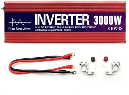 Inversor Corriente Transformador Voltaje 1000 W 1600 W 2200 W 3000 W CC 12 V 24 V A CA 110 V 220 V 50 Hz 60 Hz Convertidor Solar Inversor Onda Sinusoidal Pura Transformador(12V,110V_3000W)
